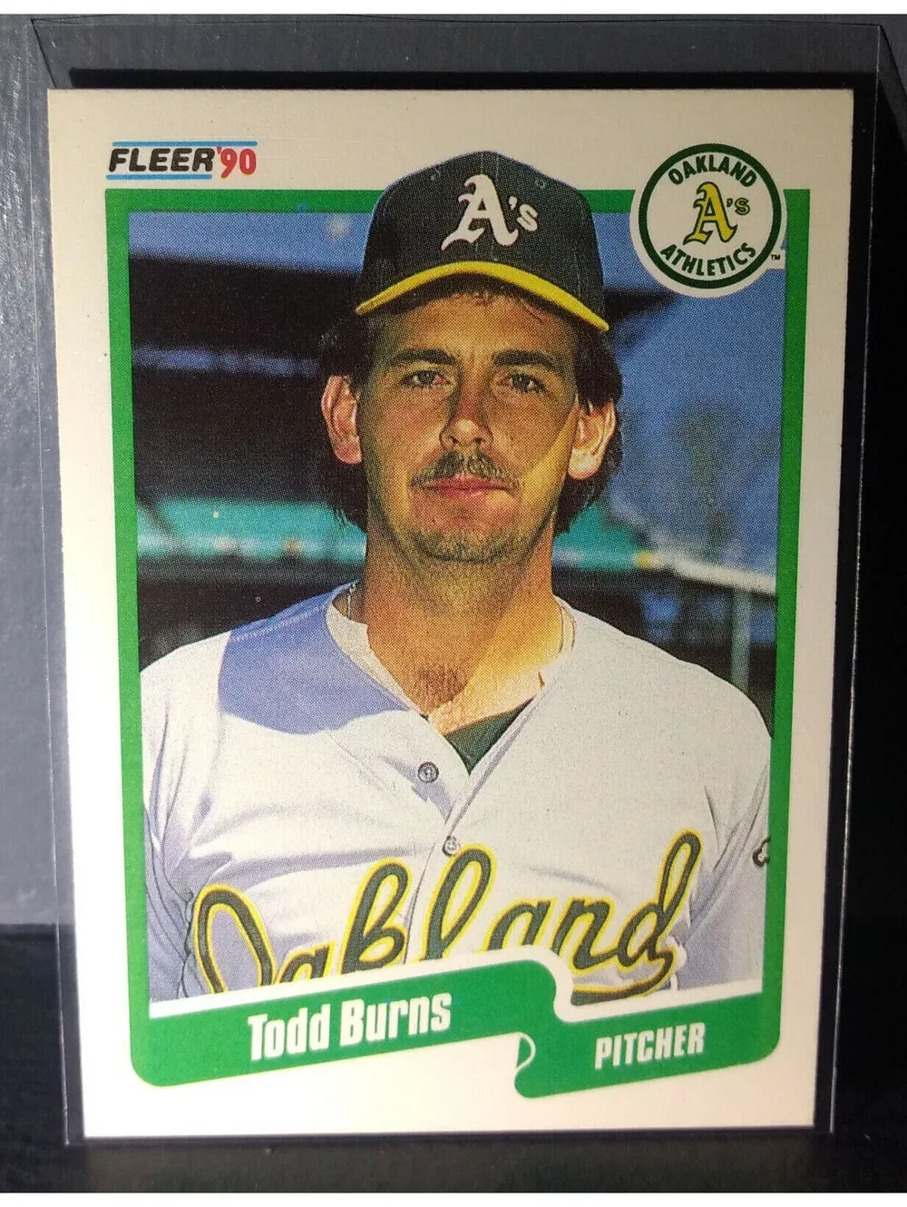 1990 Todd Burns Fleer Baseball Card #2